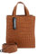 Liebeskind Berlin Damen Croco Paperbag Handtasche, Golden Amber, Small (HxBxT 10.0cm x10.0cm x10.0cm) EU