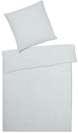 elegante Bettwäsche Breeze Halbleinen pastellgrün Größe 135x200 cm (80x80 cm)