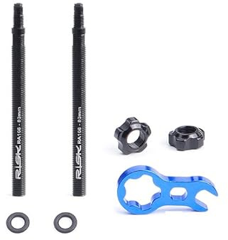 Pack of 2 pcs Bike Bicycle Tubeless Presta Valve Extender Extension with Core Wrench, 45mm 80mm (removable-80mm)