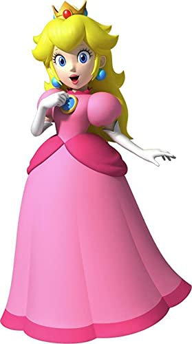 Wandtattoos - 3D -Princess Peach Aufkleber Abnehmbarer Wall Sticker Dekor Videospiel Hübsches Prinzessin Mädchen- Poster Vinyl - 50x70 cm
