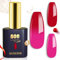 YTD Likomey UV Nagellack Farbwechsel Thermo Farbgel,15ml Rot Heißes Rosa Gel Chamäleon Shellac Color Change Nagelgel UV/LED Gellack Gel Nail Polish,WB11
