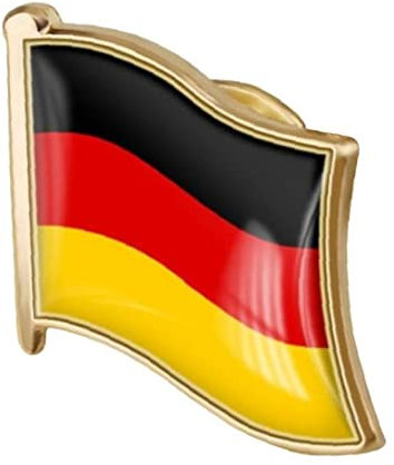 TOSSPER 1 Stück Deutsche Flagge Pin Abzeichen Metall Email Revers Pin Brosche Flagge Von Deutschland Metall Emaille Abzeichen Nationale Abzeichen