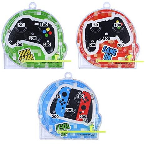 Anila's Complete Gamer Themed 10 Party Bag Fillers & Party Favours – 10 Assorted Mini Gamer Pinball Mazes. (Ideal for Children Aged 3-8)