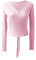 ranrann Damen Tanzjacke Ballett Oberteil Tanztop Wickeljacke Strickjacke Bolero Langarm Cardigan Ballettjacke Training Tanz Outfits Rosa S