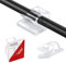 60 Pièce Clips Câbles, Attache Cable adhesif Rangement de Accroche Cable Fixation Auto Collant, cavalier cable electrique,pour la gestion des câbles,Transparent