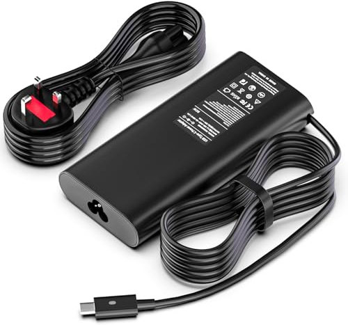 90W Laptop Charger USB C Compatible With Dell XPS 13 12 9350 9360 9365 9370 9380 9250, Latitude 3400 3500 5289 5300-2in1 7400-2in1 7300 7390-2in1 7200-2in1 5400 0TDK33, Type C Power Supply Adapter