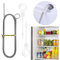 Reinigungsbürste Set mit 1 Stück 150cm Kühlschrank Reinigungsbürste, 2 Stück Kolben, Flexible Nylon Pfeifenreiniger Bürste, Bürste Schlauchbürste, Reinigungswerkzeug für Kühlschrank, Abflusslöchern
