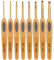 8-teiliges Häkelnadel Set, Aluminium Soft Touch Häkelnadel DIY Handwerksgarn Stricken Ergonomischer Kunststoffgriff Häkelset für Frauen Anfänger Erfahrene Häkelliebe