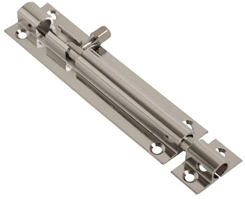 Barrel Bolt Door Locks Chrome Straight Cranked Necked Door Bolts (2 (50mm), Necked (Cranked))