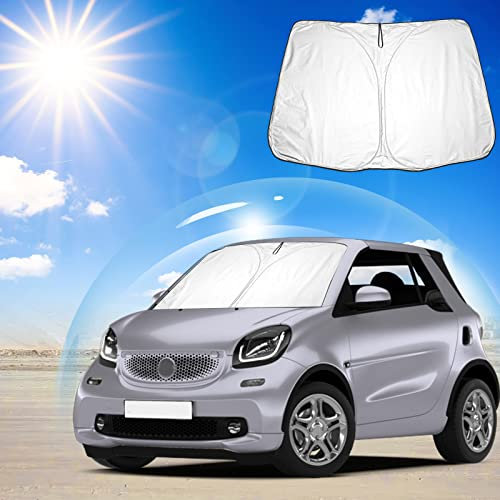Ruiya Frontscheibenabdeckung Kompatibel mit Mercedes Smart forfour w453 | Smart fortwo C453 2014-2019 | Smart EQ, Sonnenschutz für Frontscheiben Auto Windschutzscheiben Abdeckung Frontscheibe
