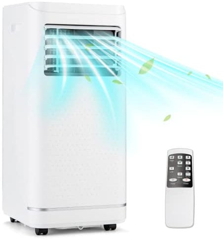 TANGZON Portable Air Conditioner 7000/9000 BTU, 4-in-1 Mobile Air Cooler, Dehumidifier, 2 Speeds Fan with Sleep Mode, 24H Timer, Remote Control, LED Display, Child Lock & Window Kits (7000BTU)