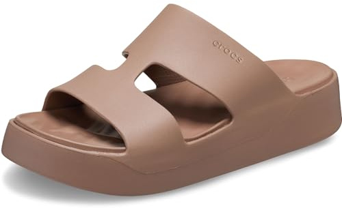 Crocs Getaway Platform H-strap, Sandalias Mujer, Latte, 37/38 EU