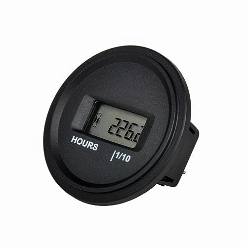NInE-ROnG Compteur horaire digital LCD AC/DC 5V à 277V, stockage des données pour Go-kart Tondeuse à gazon Tracteur Générateur Club Car Laveuse Marine ATV Moteur Compresseur