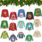 KRUCE 15 Pcs Christmas Ugly Sweater Diamond Painting Keychain,5D Double Sided Full Diamond Key Rings Diamond Painting Kits for Winter Christmas Hanging Ornaments for Crafts DIY Home Decor