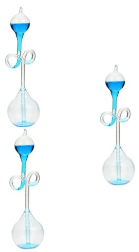 HOMSFOU 3 Stück Flasche Neuheit Sanduhr Sanduhr Sanduhr Sanduhr Timer Asmr Zähneputzen Timer Glas Thermometer Heimdekoration Farbige Flüssigkeit Studentenbrot