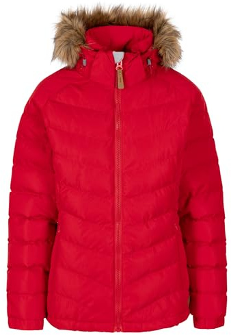 Trespass Nadina Women's Padded Hooded Casual Jacket Red in Size - 12