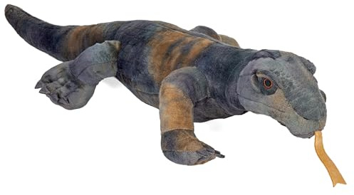 Wild Republic Cuddlekins Eco Komodowaran, Kuscheltier, 30 cm, Plüschtier, Füllung besteht aus gesponnenen recycelten Wasserflaschen, umweltfreundlich