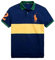 POLO RALPH LAUREN Herren-Poloshirt mit klassischer Passform, Big Pony, Netzstoff, Marineblau (Navy Yellow MU, XL), Marineblau, Gelb Mu, XL