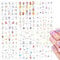 12 Sheets Flower Nail Stickers, Spring Summer Nail Stickers Flower Butterfly Dragonfly Floral Colorful Nail Design Stickers Manicure Transfer Accessories for Women Girls Nail Decoration