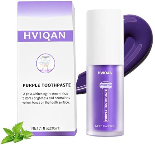 Pasta sbiancante viola Teeth, gel per denti bianchi, 30 ml, dentifricio viola, denti bianchi V34, colore correttore sbiancante dentifricio, dentifricio, sbiancamento per denti, denti bianchi e gomma
