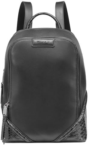 Calvin Klein Damen Organizational Backpack Iver Organisationsrucksack, schwarz/Gunmetal, Einheitsgröße