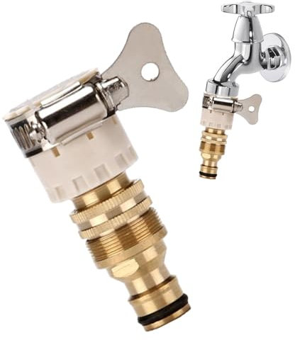 Dreuhuing Metall-Wasserhahn-Anschluss, Küchen-Metall-Wasserhahn-Anschluss, enge Verbindung, Wasserhahn-Schlauchadapter für Küche, Waschküche, Badezimmer