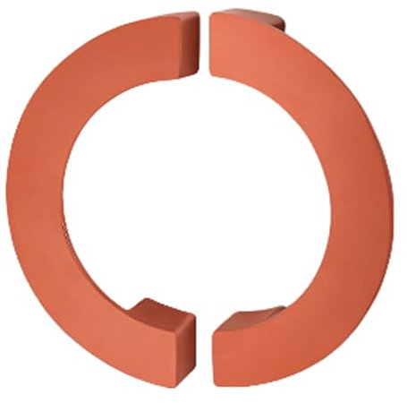 Küchenschränkegriffe Zinklegierung Möbelgriffe Schubladengriffe Möbelknöpfe Türgriffe Küchengriff Kleiderschrank Schrankgriffe Rot Orange Farbe 2 Stück (2 Hole distance 128mm)