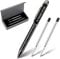 Gravurmaster Kugelschreiber Set - Personalisierter Kugelschreiber mit Gravur Druckkugelschreiber Set mit Wunschtext & Logo, Blaue Tinte, mit 2 Ersatzminen, Buchform-Geschenkbox, geeignet als Geschenk