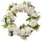 Couronnes de Printemps pour Porte d'entrée 16 '' Couronne de Pivoine Couronne de Fleurs artificielles Couronne de Couronne Florale décorative pour Anniversaire de Mariage décor de Salon Blanc, Couron