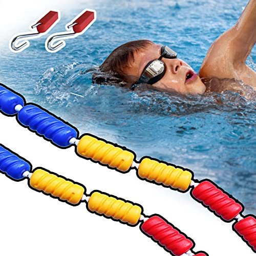 XCSCUK Pool-Sicherheitsseil, Bojenseil für drinnen und draußen, Pool-Trennwand mit 2 Haken für Strände, gefährliche Bereiche (Nylon Rope Style 1m)