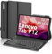 SENGBIRCH Funda con Teclado para Lenovo Tab P12 12.7, Lenovo Tab P12 Funda Teclado, Español Ñ Bluetooth Retroiluminación Inalámbrico Desmontable para Lenovo P12 Tablet 2023 12.7 TB370FU, Negro