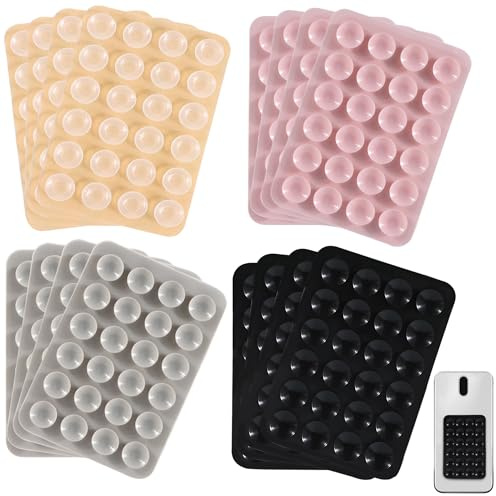JSMTKJ Ventosas para Movil Gel de Sílice, 16 Piezas Ventosa Movil Silicona