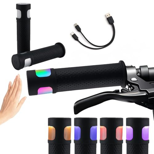Lenker Abdeckung mit Griffanzeige Fahrrad Blinker mit Mehreren Blitzmodi Blinker E Scooter ZubehöR für Die Meisten Fahrrad und Scooter Lenker Typ-C Laden Innendurchmesser 21mm