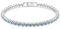 Swarovski Imber Emily Tennis Armband, Rundschliff, Blau, Rhodiniert