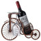 MJLOMJ Casier à vin vintage en fer cuivré - Décoration de table pour salon et entrée, peut contenir 1 bouteille et 2 verres, construction soudée robuste, finition lisse, 34 x 24 cm
