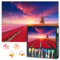 1000 Piece Jigsaw Puzzle for Adults Dutch Windmill Sunset Vibrant Flower Field Landscape Tulip Countryside Wall Art Home Decor Challenge 27.5 x 19.7 Inches