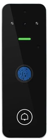 VEKELETE Videocitofono con Tastiera di Controllo accessi, Campanello visivo, Sistema citofonico Tuya Smart WiFi RFID con Impronta Digitale, Esterno