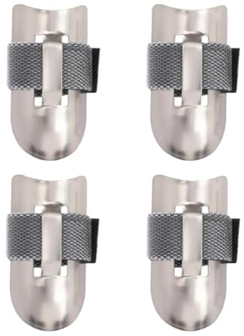 Uulooat Stainless Steel Finger Guard,Finger Protectors Finger Guards for Cutting Food,Multifunctional Finger Hand Protector 4PCS