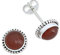 Ohrstecker 925 Silber Karneol orange roter Stein Edelstein Ohrringe echt Silber Damen Sterling Silber Stecker Geschenk(MOS-041-16)