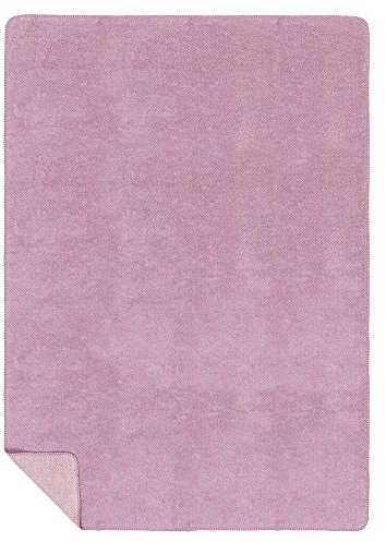 Richter Textilien Kinderdecke Melange 100 x 150 cm Bio-Baumwolle Mauve
