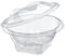 GUILLIN - SEKIPACK SLR370CC SACHET DE 50 Bol Salade 370cc A Couvercle Charniere Sécable, Polyéthylène, Transparent, 13,6 x 13,6 x 7,7 cm