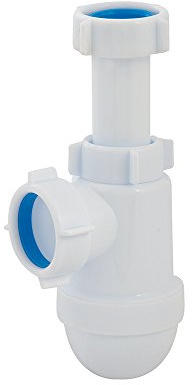 Plumbob 957227 Telescopic Bottle Trap, White, 40 mm
