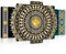 FORWALL Leinwandbild Wandbild Golden Mandala in Smaragd Bild Canvas S17 (100x60 (1x60x20, 2x50x20, 2x40x20)) AMFPS10121S17