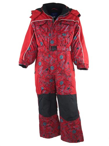 Fortuna F. Schneeanzug Overall Winteranzug Skianzug SKIOVERALL Winter Schnee Kinder 80-140 (128, rot)