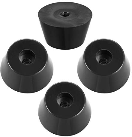 sourcing map Rubber Feet Buffers Pads D39x29xH22mm Black 4pcs
