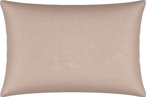 Erwin Müller Kissenbezug, Kissenhülle Single-Jersey Murnau - Taupe Größe 40x60 cm - bügelfrei, strapazierstark, elastisch, mit Reißverschluss