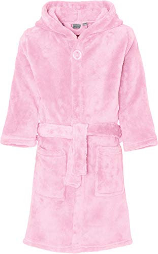Playshoes Accappatoio in pile per bambini, Vestaglia Unisex - Bambini e ragazzi, rosa, 134/140