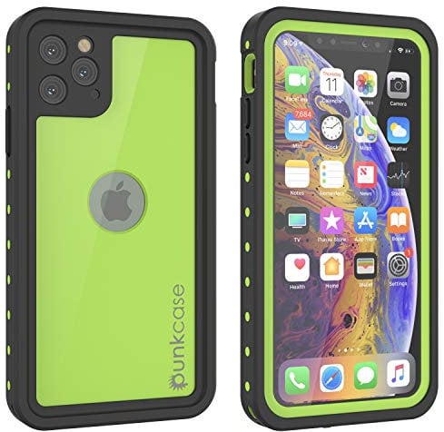 PunkCase iPhone 11 Pro Max Waterproof Case [StudStar Series] [Slim Fit] [IP68 Certified] [Shockproof][Dirtproof][Snowproof] 360 Full Body Armor Cover Compatible W/Apple iPhone 11 Pro Max [Green]