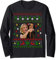 Woman Yelling at a Cat Ugly Christmas Sweater Meme Design Langarmshirt