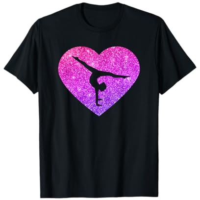 Gymnastik Herz Geschenk für Mädchen Jugendliche und Frau T-Shirt